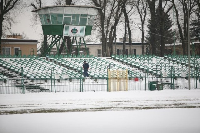 Tak wyglądął stadion Radomiaka Radom  w piątek, dwa dni przed meczem ze Świtem.