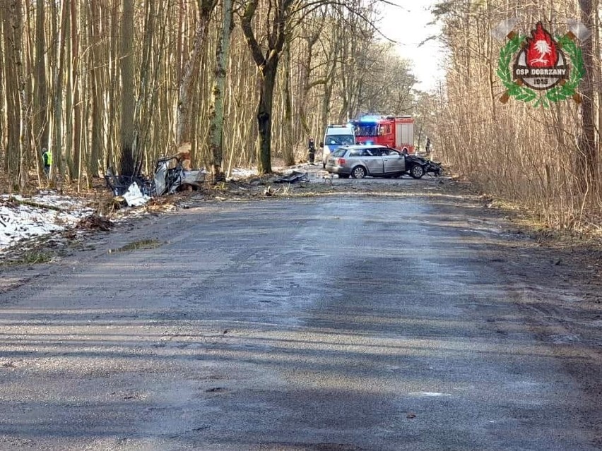 Na miejscu tragicznego wypadku w Białej działali strażacy ze...