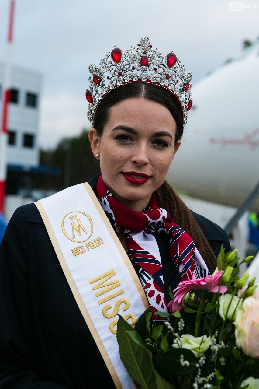 Miss Polski 2018 - Olga Buława ze Świnoujścia - na lotnisku w Goleniowie [ZDJĘCIA]