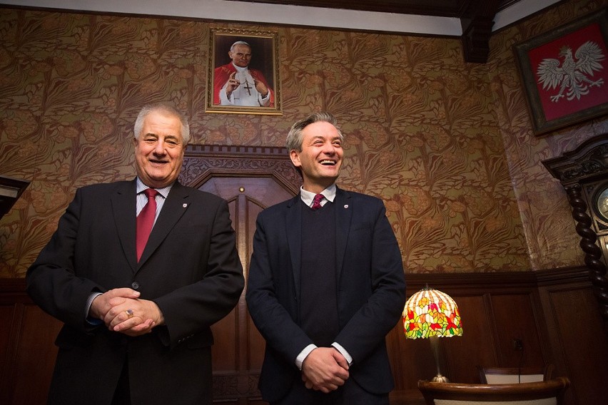 Prezydent Biedroń spotkał się z Maciejem Kobylińskim