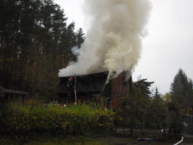 W Tryszczynie płonął drewniany dom przy ul. Rekreacyjnej