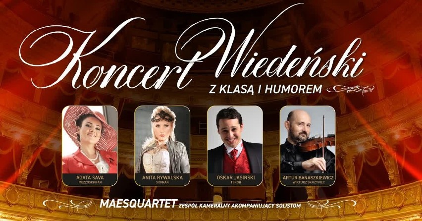 Największe przeboje króla walca Johanna Straussa oraz arie i duety z najbardziej znanych operetek. Koncert Wiedeński z Klasa i Humorem