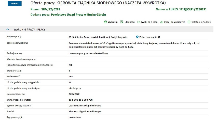 Kierowca ciągnika siodłowego