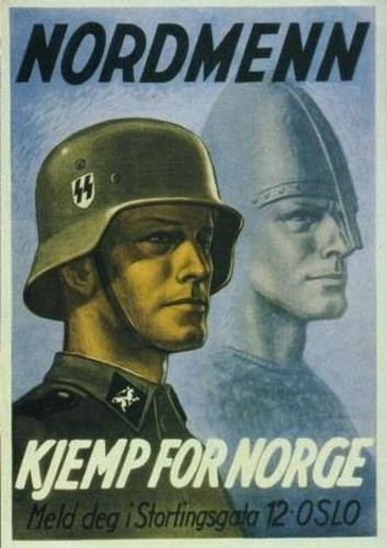 Motyw żołnierza pochodzi z plakatu werbunkowego Waffen SS