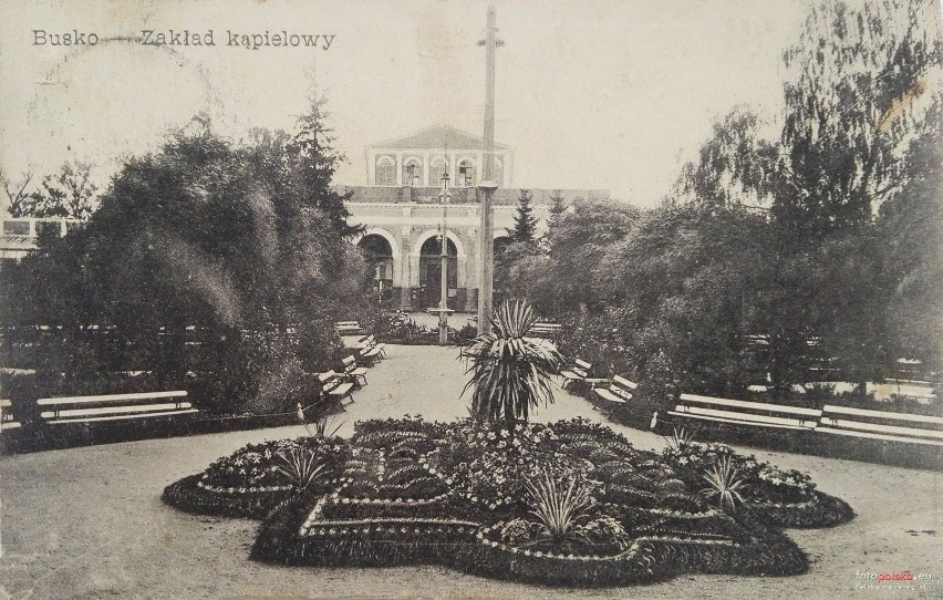1910 , Zakład kąpielowy w Busku.