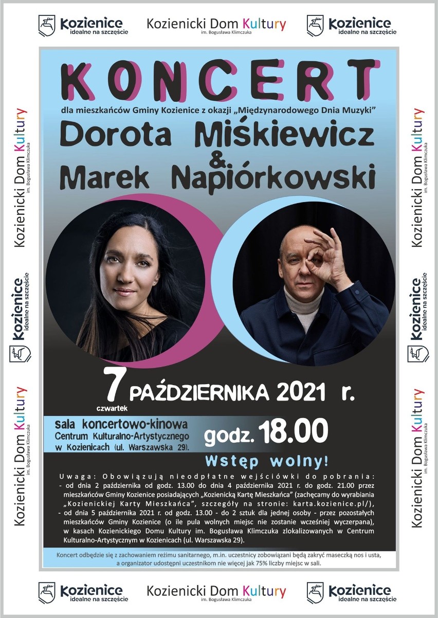 Gwiazdorski duet Dorota Miśkiewicz i Marek Napiórkowski wystąpią w Kozienickim Domu Kultury. To będzie gratka dla miłośników jazzu