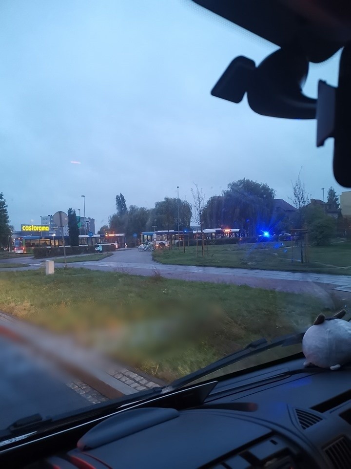 Wypadek na Rondzie Uniwersyteckim w Szczecinie