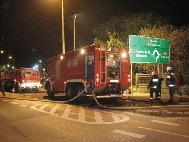 Zdjęcie z 2 maja, podczas akcji gaśniczej w Bielsku Podlaskim