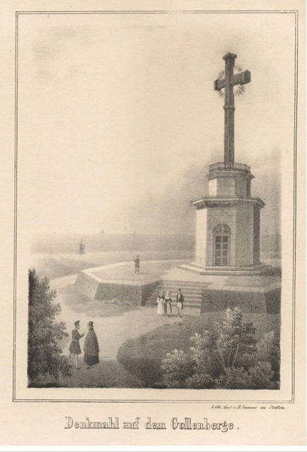 Jedna z najstarszych rycin przedstawiająca pomnik. Rok 1848.