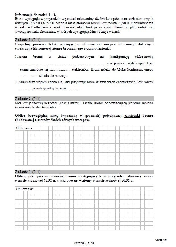 MATURA 2015. CHEMIA rozszerzona liceum, technikum [ARKUSZE z...