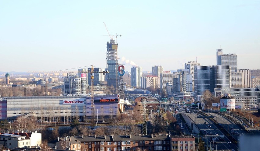 Widok na centrum z zachodu