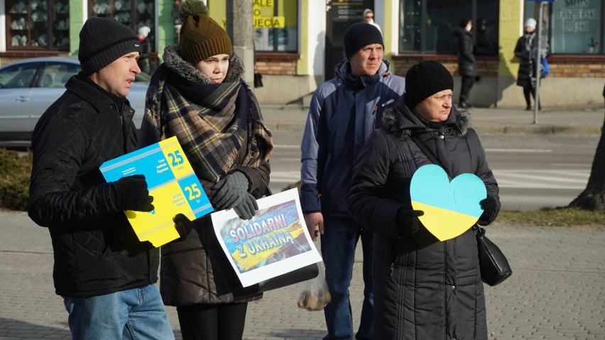 Bielsk Podlaski. Protest przeciwko działaniom Putina na Ukrainie [ZDJĘCIA]