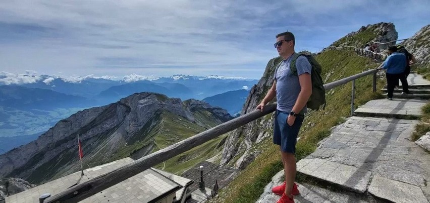 Zdjęcia Damiana z tragicznej wyprawy w Alpy szwajcarskie.