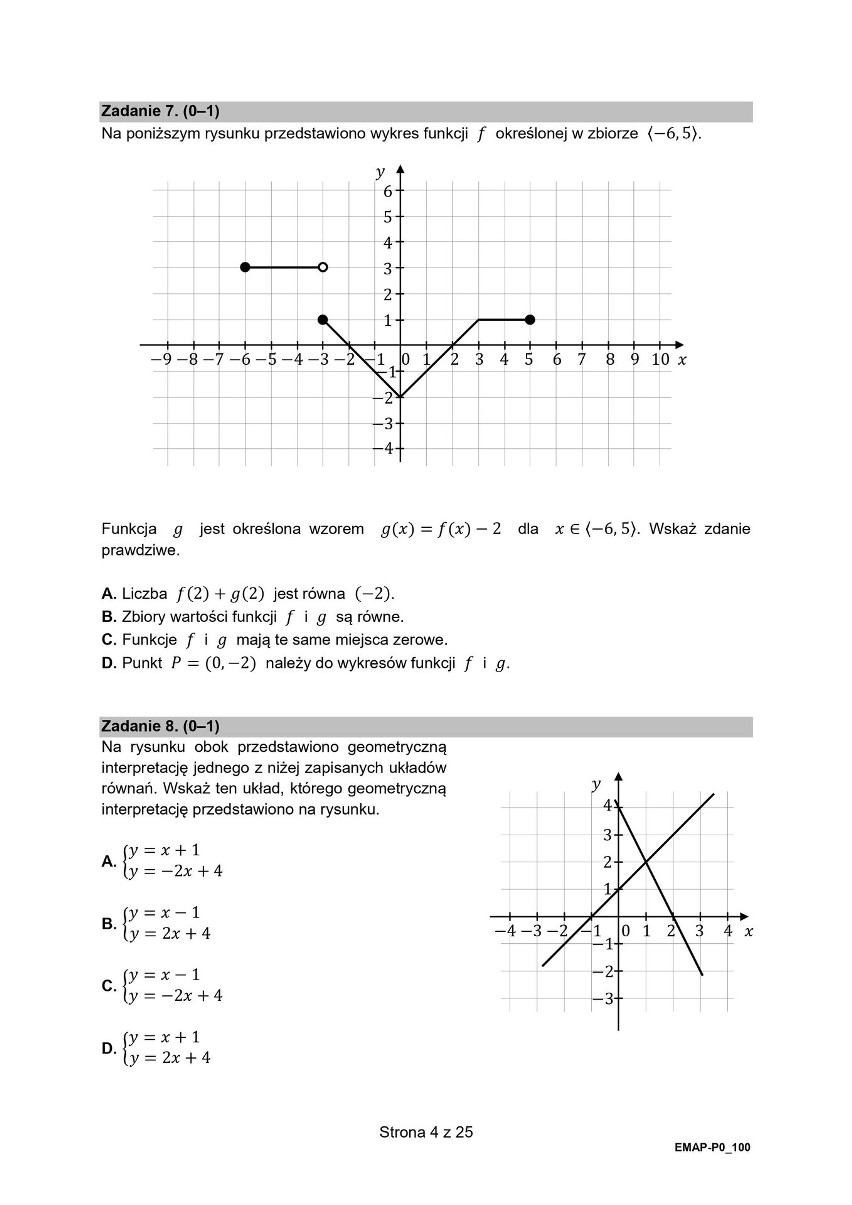 Matura 2021 matematyka. ARKUSZ, ZADANIA