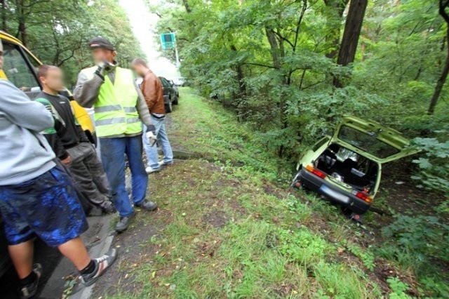 Wypadek na drodze śmierci koło Świdnicy.