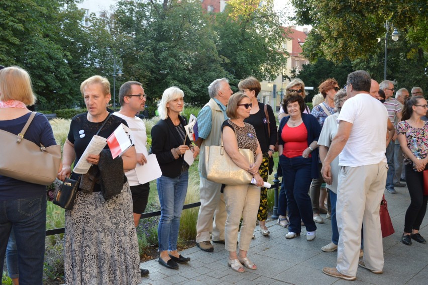 Opole, 3 lipca 2018. Protest w obronie Sądu Najwyższego.