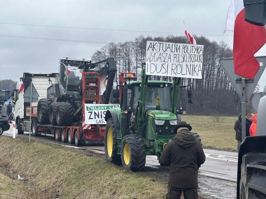 Protesty rolnicze na DK 8 w okolicach Korycina