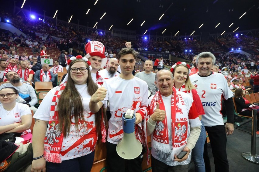 Kibice Biało-Czerwonych podczas meczu Polska - Francja...
