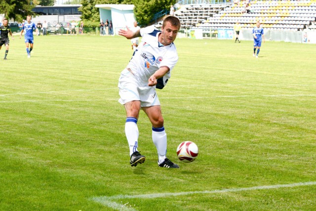 Sebastian Inczewski zdobył zwycięską bramkę dla Błękitnych w meczu z Ostrovią.