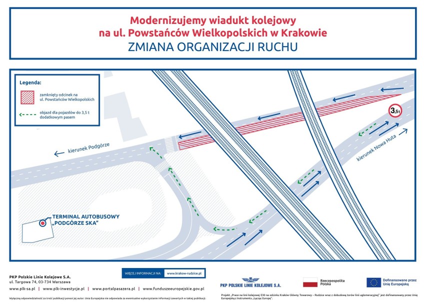 Kraków. Zmiana organizacji ruchu w rejonie ul. Powstańców Wielkopolskich