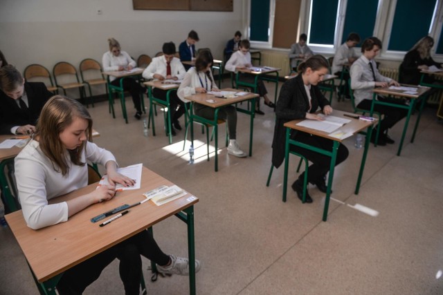 Egzamin ósmoklasisty 2019 z matematyki w Szkole Podstawowej nr 67 przy ul. Żabi Kruk w Gdańsku.