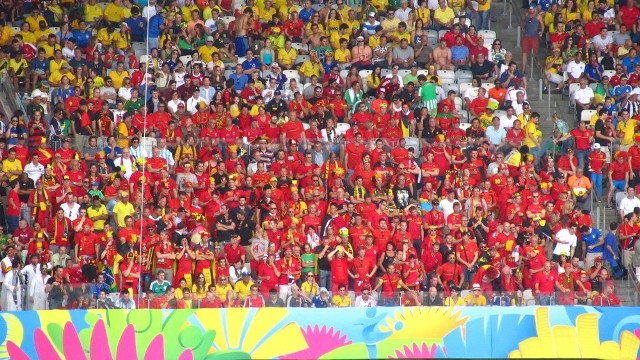 Belgijscy kibice na Estadio Mineirao