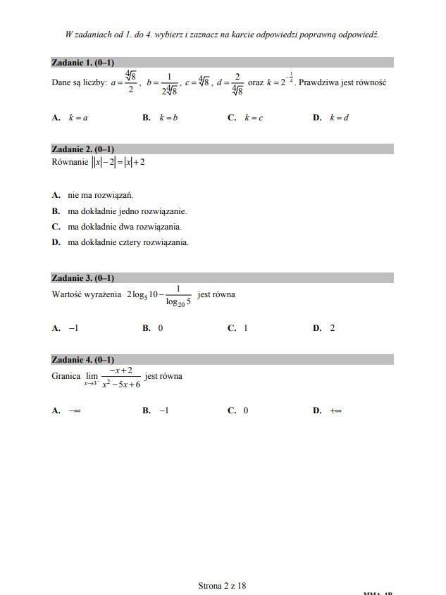 Matura 2019. MATEMATYKA Arkusze CKE. Poziom rozszerzony,...