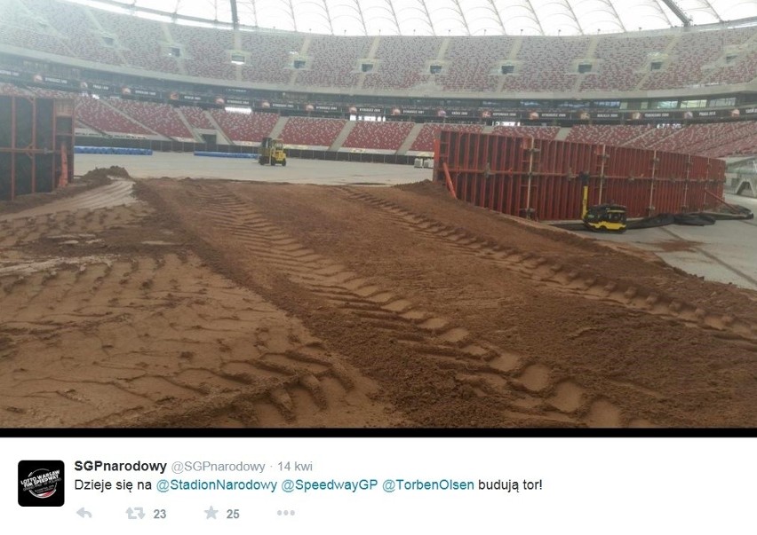 Tor na Stadionie Narodowym już gotowy. Zobaczcie, jak powstawał na Grand Prix na żużlu (zdjęcia)