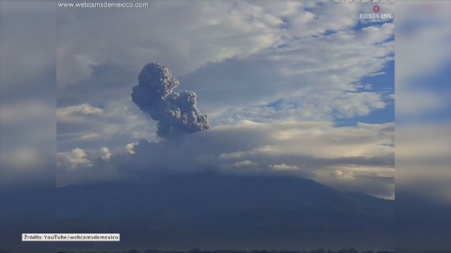 Podwójna erupcja meksykańskiego wulkanu