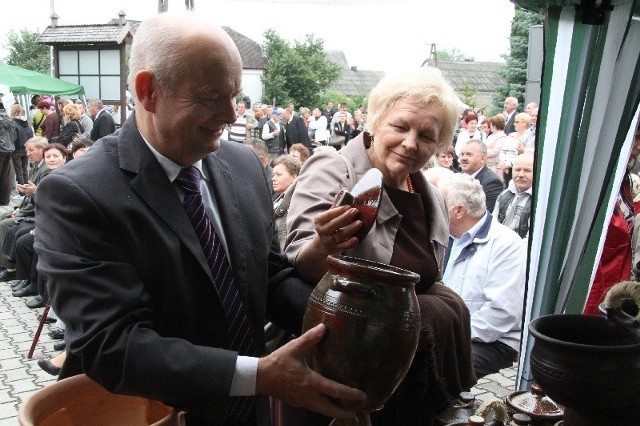 Marian Buras z żoną.