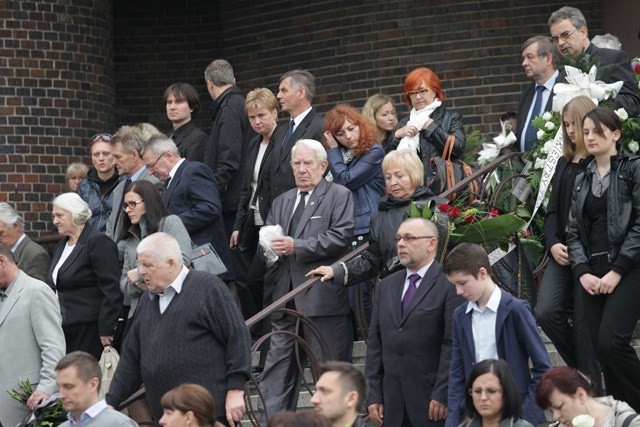 Pogrzeb Jacentego Jędrusika. Dyrektor teatru Śląskiego...