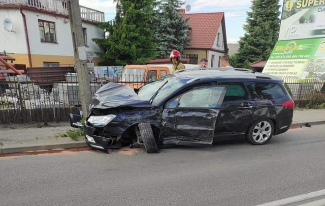 Łapy. Wypadek na ul. Sikorskiego