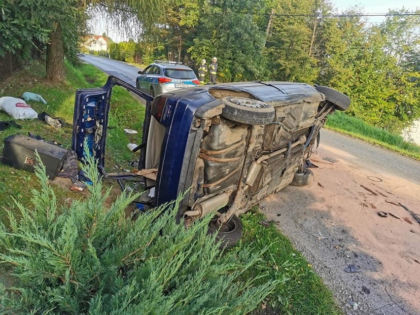 Wypadek w gminie Mogilany. Kierowca uciekł z miejsca zdarzenia