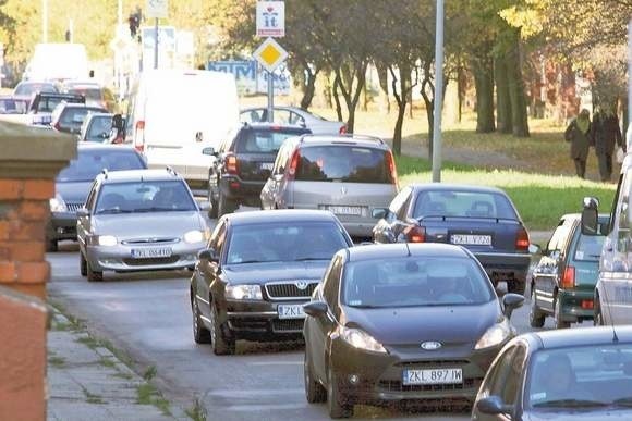 Korek na ul. Jedności Narodowej.