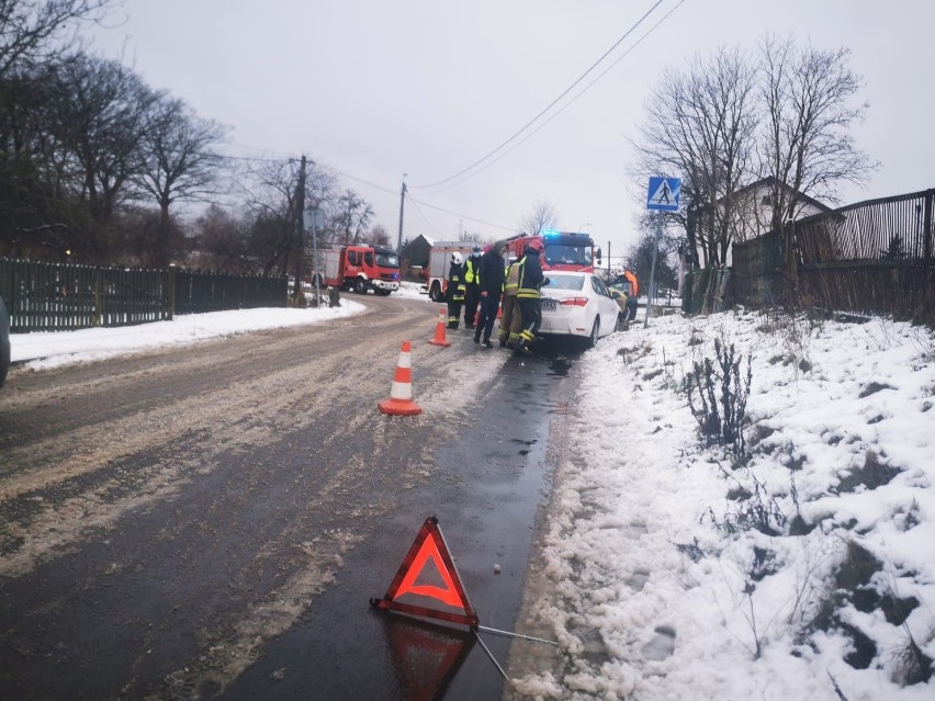 Wypadek koło Sianowa.