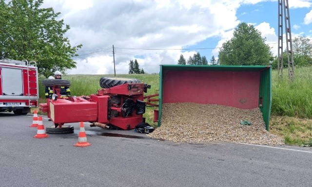 Wypadek traktora w Minodze