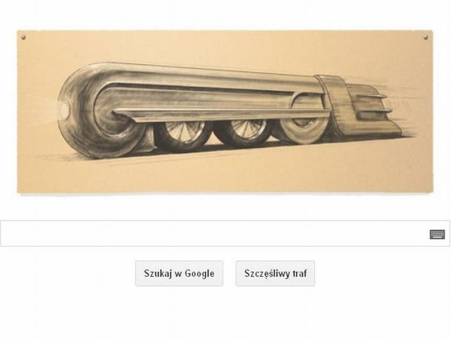 Raymond Loewy na GOOGLE DOODLE. Google dało Doodle na cześć "ojca wzornictwa przemysłowego"