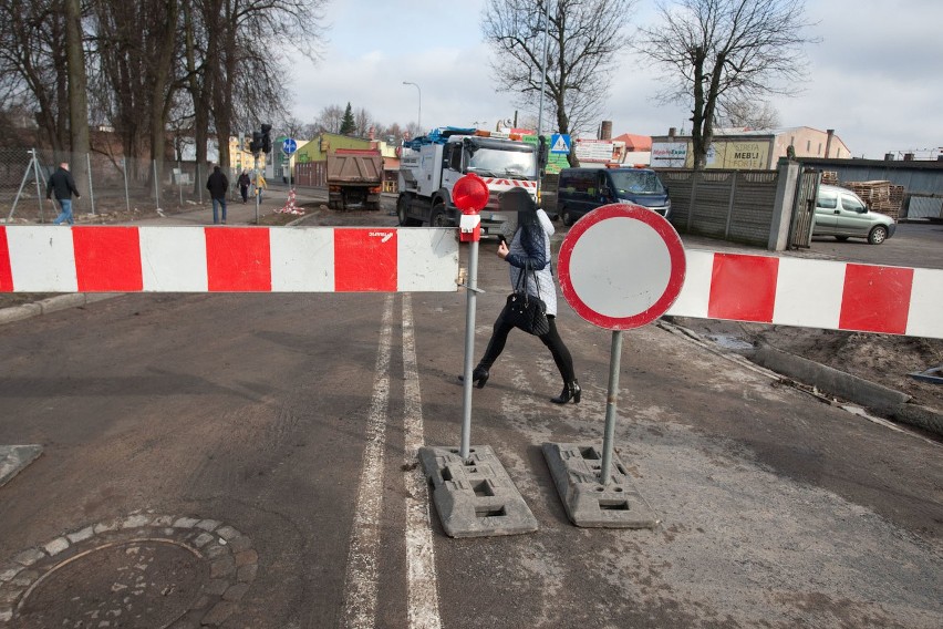 Utrudnienia na ul Przemysłowej w Słupsku.