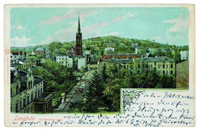 Perspektywa Kirchenstrasse (ul. Sobótki) w kierunku Johannisberg (Góra Jana), ok. 1902