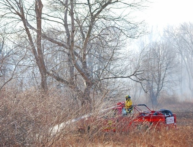 Bydgoscy strażacy w weekend jedenaście razy byli wzywani do płonących traw - w Fordonie, Solcu Kujawskim i Strzelcach Dolnych