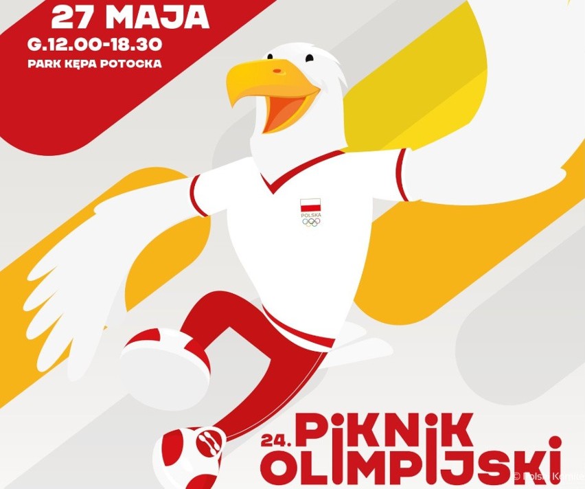 Plakat PKOl promujący 24. piknik olimpijski na warszawskiej...