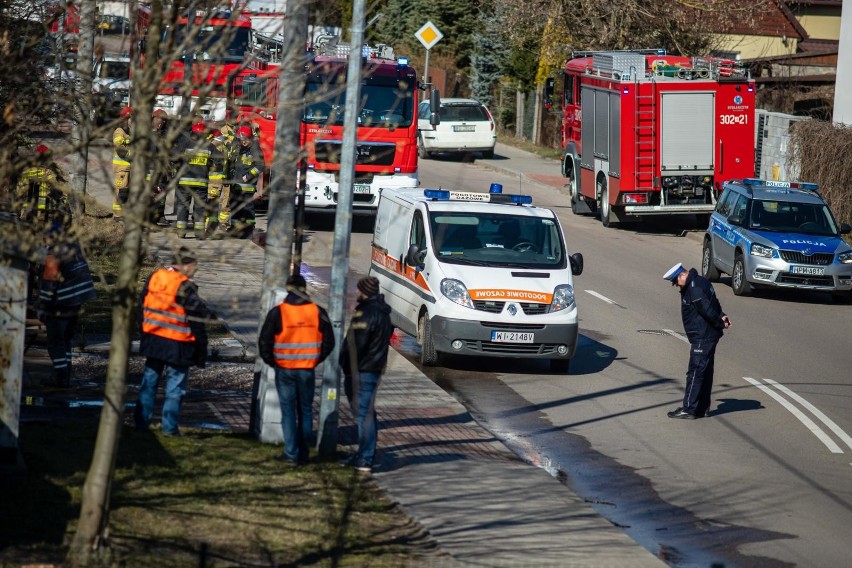 Wypadek na ul. Tragutta w Białymstoku