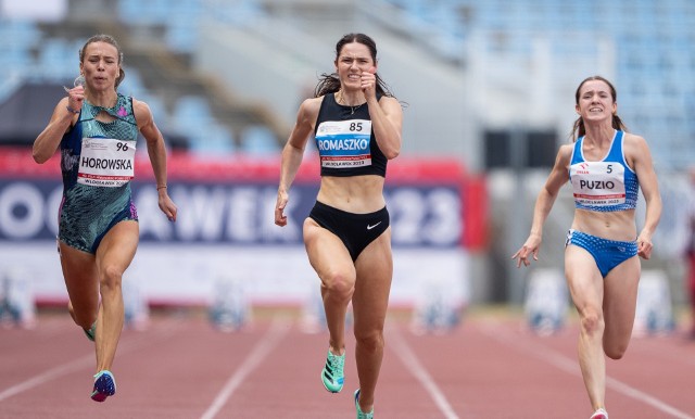 (Sprinterka Agrosu Zamość Monika Romaszko nie miała sobie równych w biegu na dystansie 100 m, ustanawiając w biegu finałowym znakomity rekord życiowy - 11,32 s.)