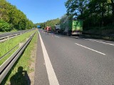 Pożar naczepy na autostradzie A6 i kłopoty z przejazdem