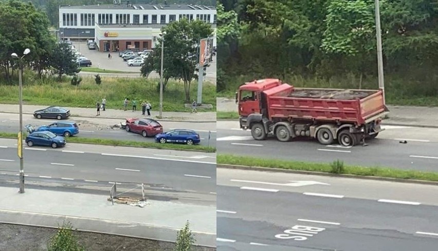Wypadek na buspasie w Sosnowcu...