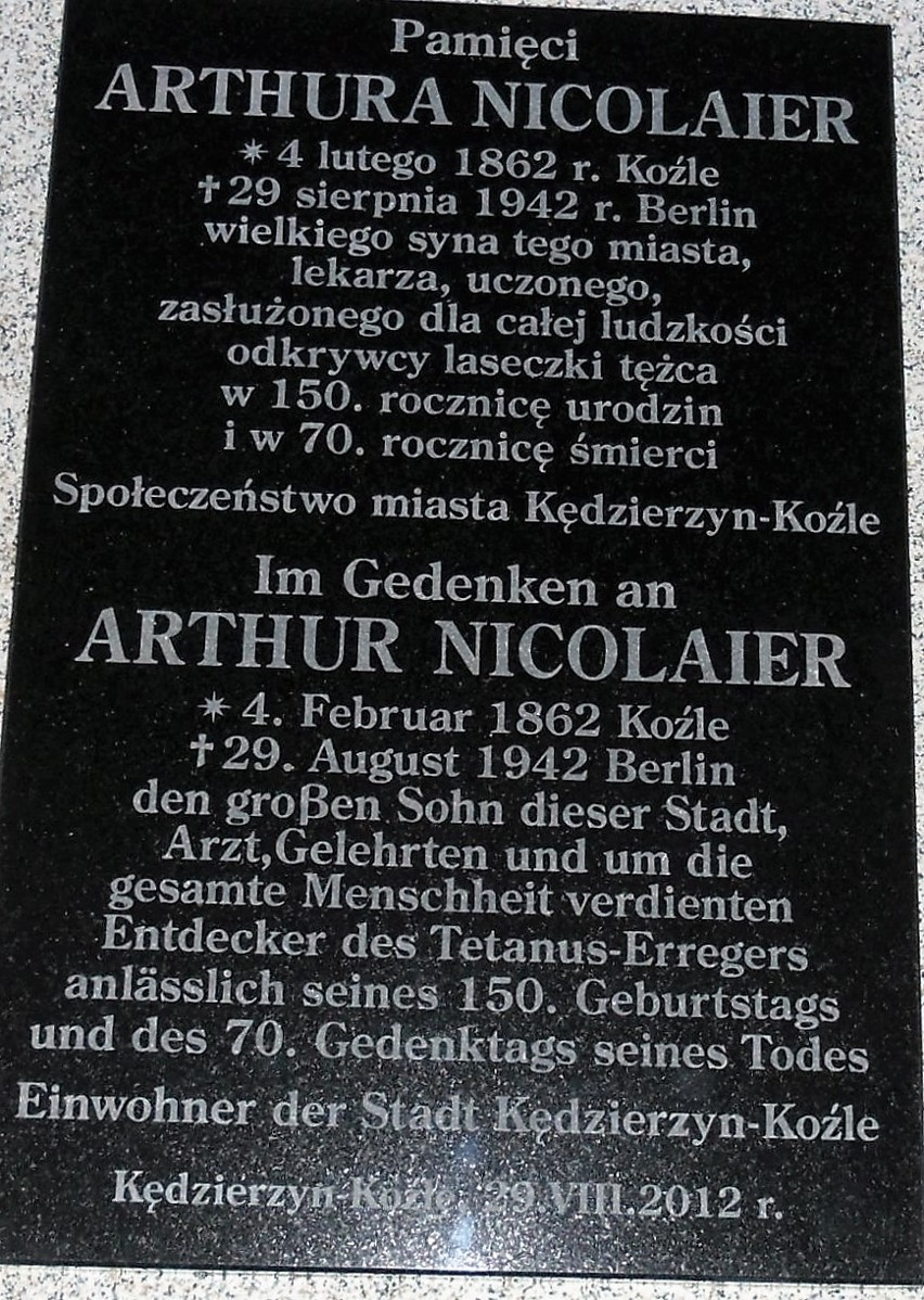 Arthur Nicolaier spędził w Koźlu tylko pierwsze lata życia,...