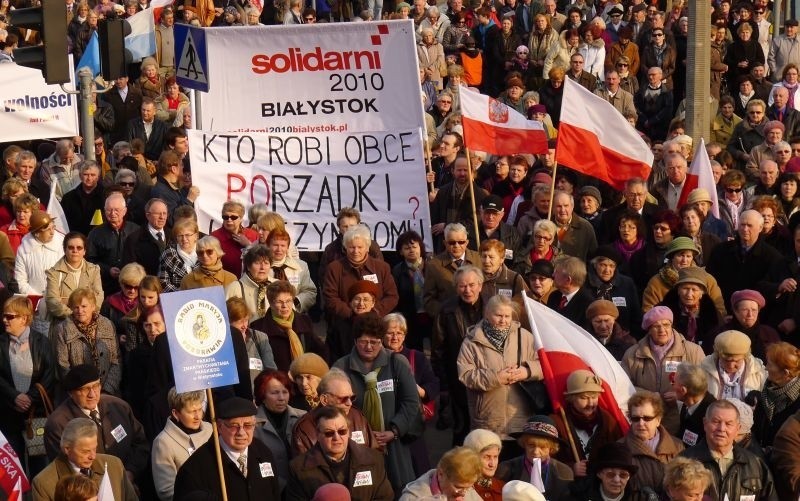 Akcję zorganizowali Solidarni 2010