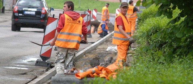 Remont ul. Drzymały w Białogardzie.