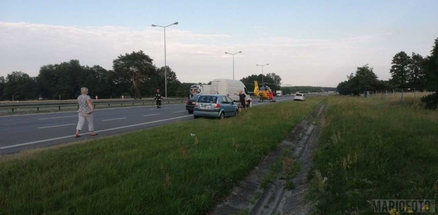 Poważny wypadek na A4 na wysokości Prószkowa.