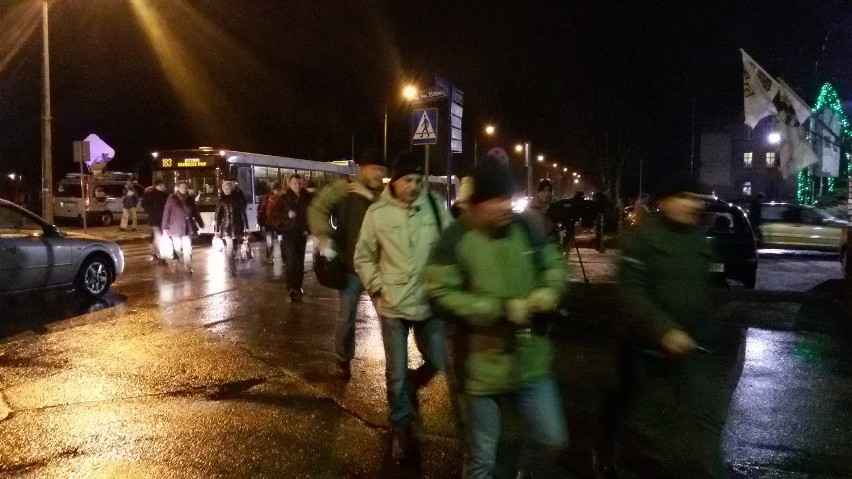 Pogotowie strajkowe przed kopalnią Bobrek w Bytomiu